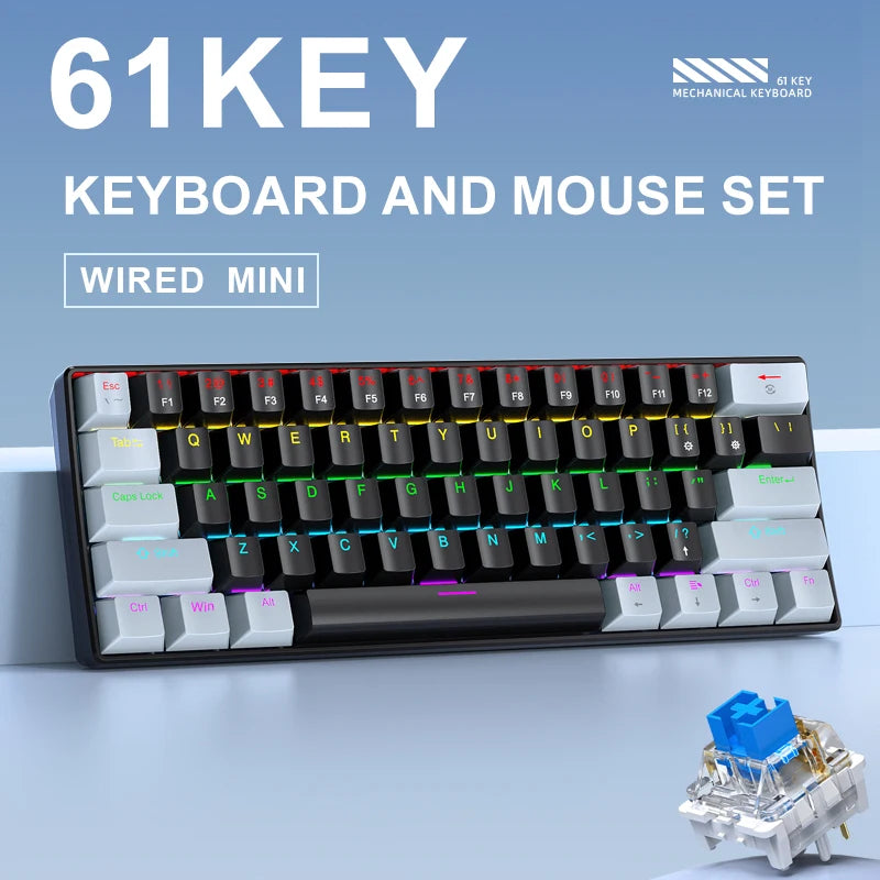 APAYADO K61 60% Mechanical Keyboard – RGB, Hot-Swap, Wired