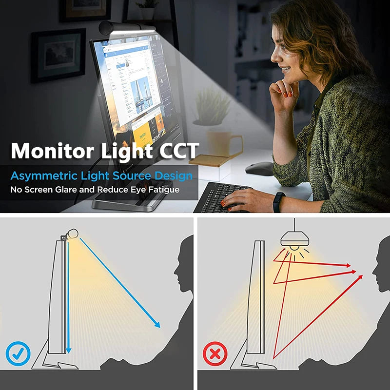 LED Monitor Light Bar with RGB Ambiance