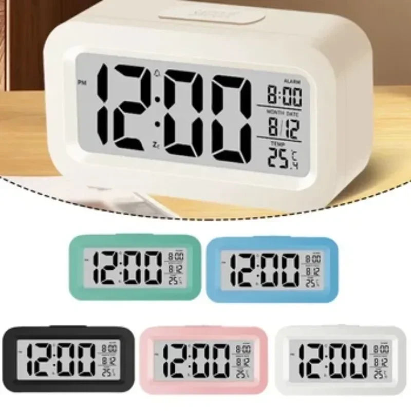 LED Digital Alarm Clock with Temperature & Date Display (Batteries Not Included)