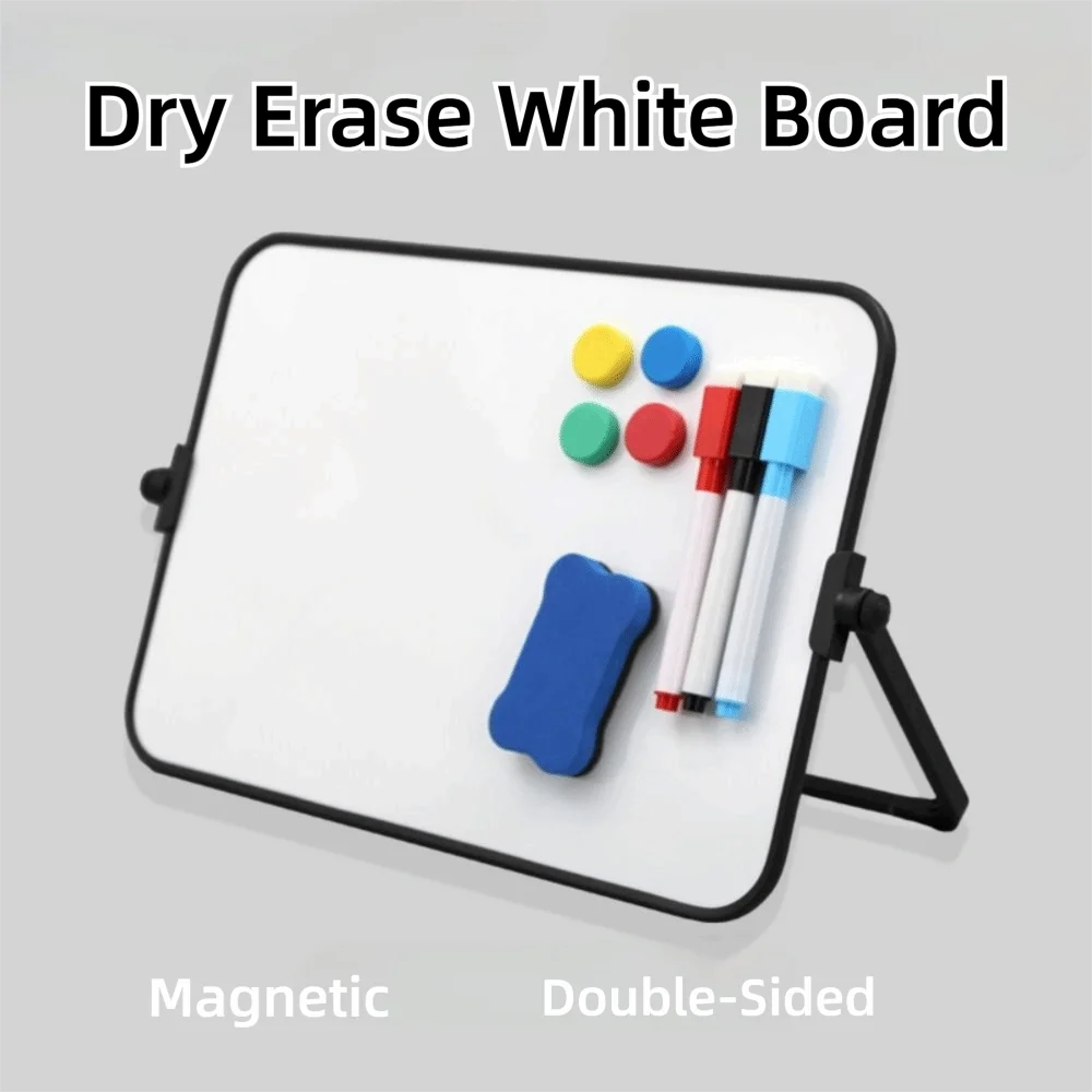Double-Sided Magnetic Whiteboard with Stand & Accessories