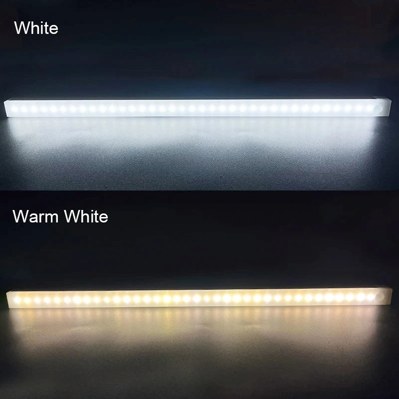 Wireless Motion Sensor Night Light — USB-C Rechargeable LED Cabinet Lamp (10–50cm)