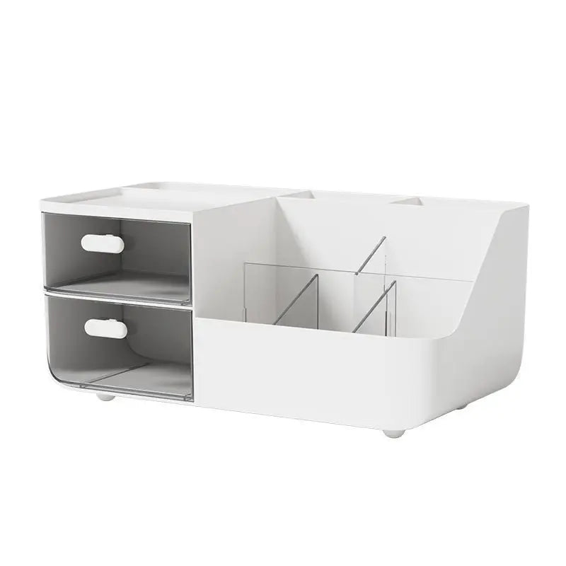 Desktop Storage Box with Divided Drawer