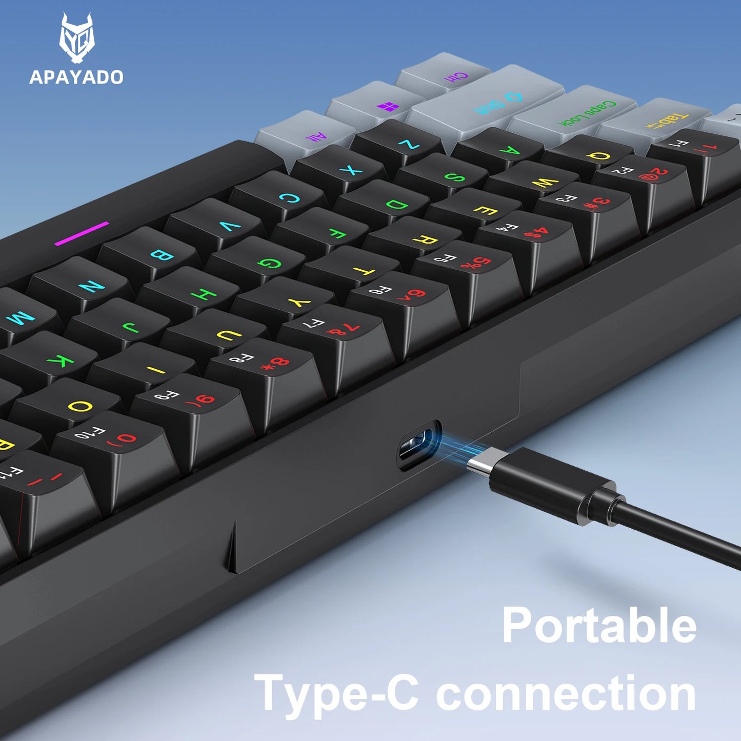 APAYADO K61 60% Mechanical Keyboard – RGB, Hot-Swap, Wired