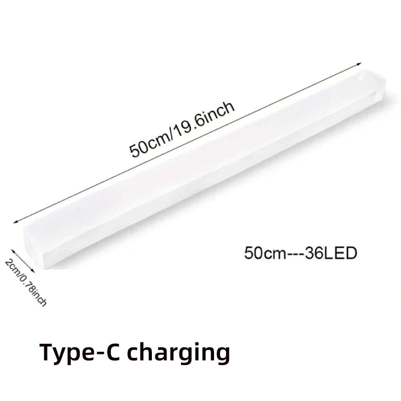 Wireless Motion Sensor Night Light — USB-C Rechargeable LED Cabinet Lamp (10–50cm)