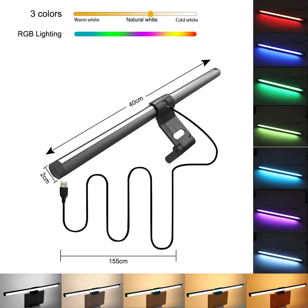 LED Monitor Light Bar with RGB Ambiance
