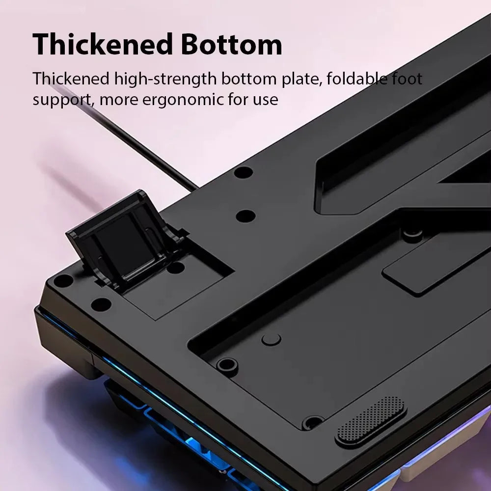 104-Key RGB Mechanical Keyboard – Wired, Waterproof, Full Size