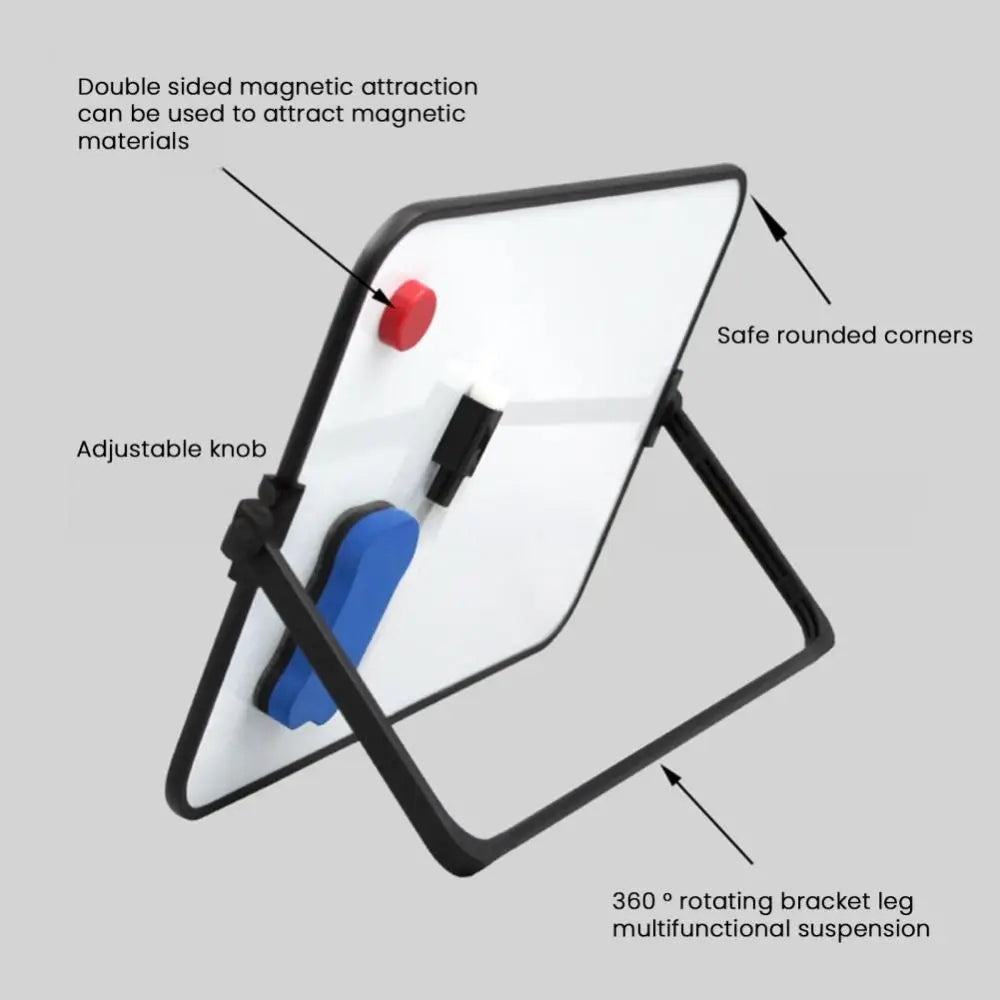 Double-Sided Magnetic Whiteboard with Stand & Accessories