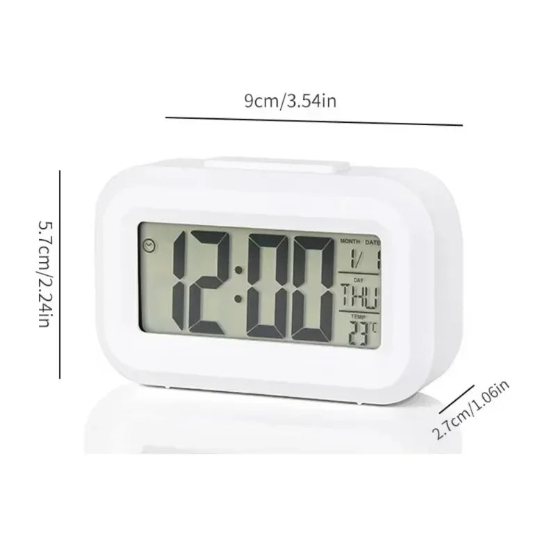 LED Digital Alarm Clock with Temperature & Date Display (Batteries Not Included)