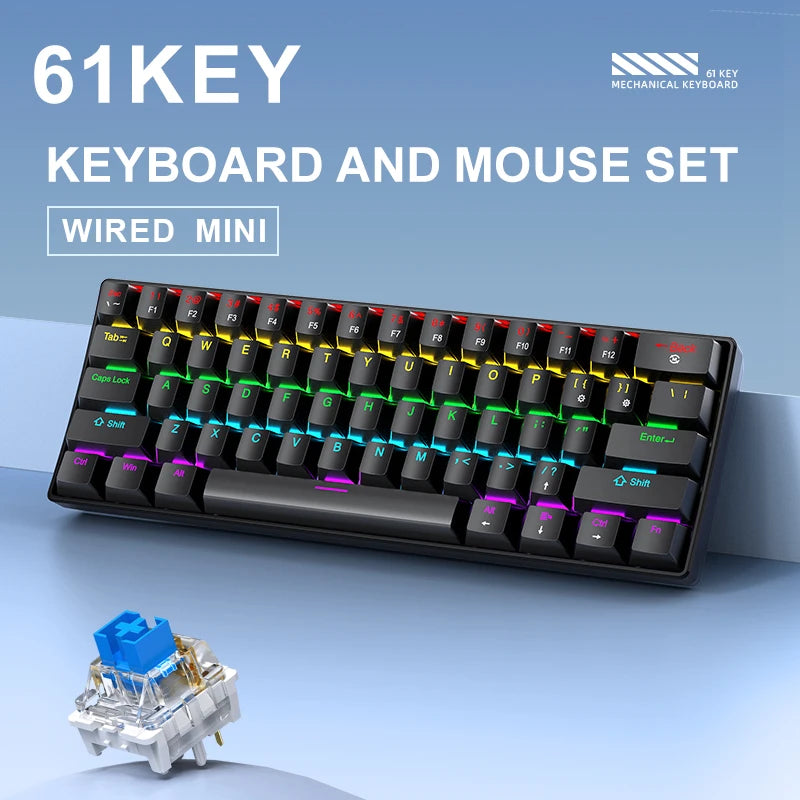 APAYADO K61 60% Mechanical Keyboard – RGB, Hot-Swap, Wired