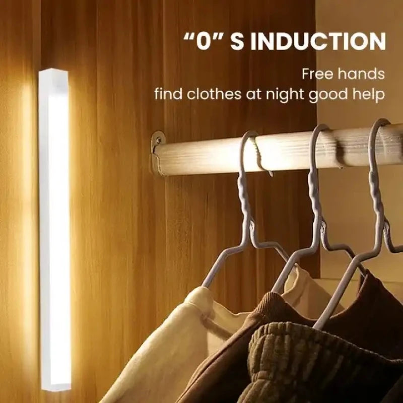 Wireless Motion Sensor Night Light — USB-C Rechargeable LED Cabinet Lamp (10–50cm)