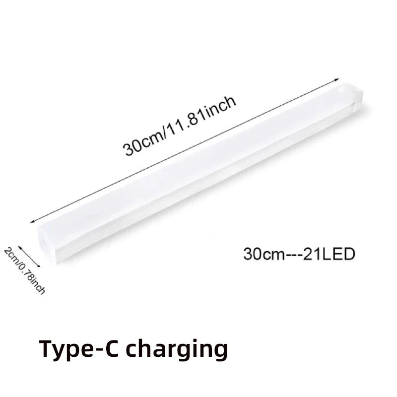 Wireless Motion Sensor Night Light — USB-C Rechargeable LED Cabinet Lamp (10–50cm)