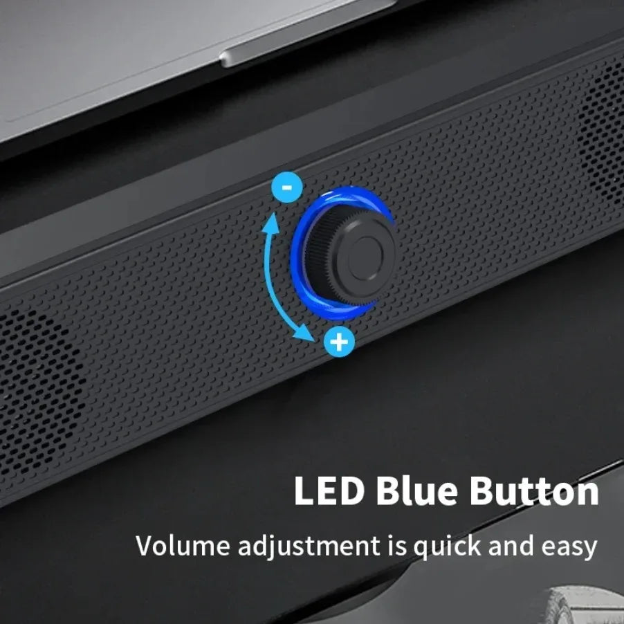 Desk Soundbar with Bluetooth & AUX — USB Powered PC Speaker