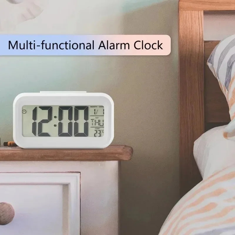 LED Digital Alarm Clock with Temperature & Date Display (Batteries Not Included)