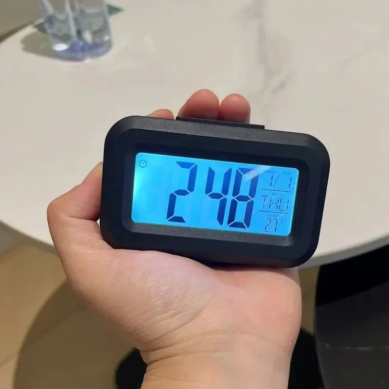 LED Digital Alarm Clock with Temperature & Date Display (Batteries Not Included)
