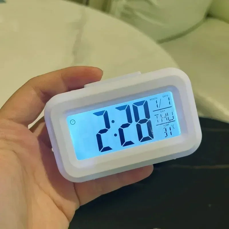 LED Digital Alarm Clock with Temperature & Date Display (Batteries Not Included)